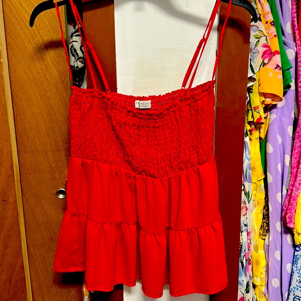 Paper crane red top size M very flattering